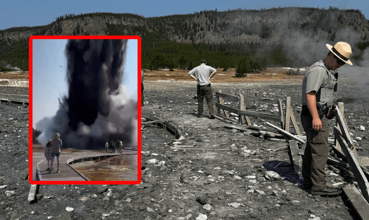 Turyści w panice! Nagły wybuch gejzeru w Yellowstone